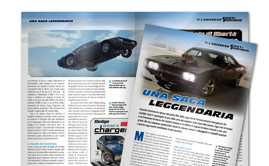 Imagen de una revista abierta vista desde lejos.