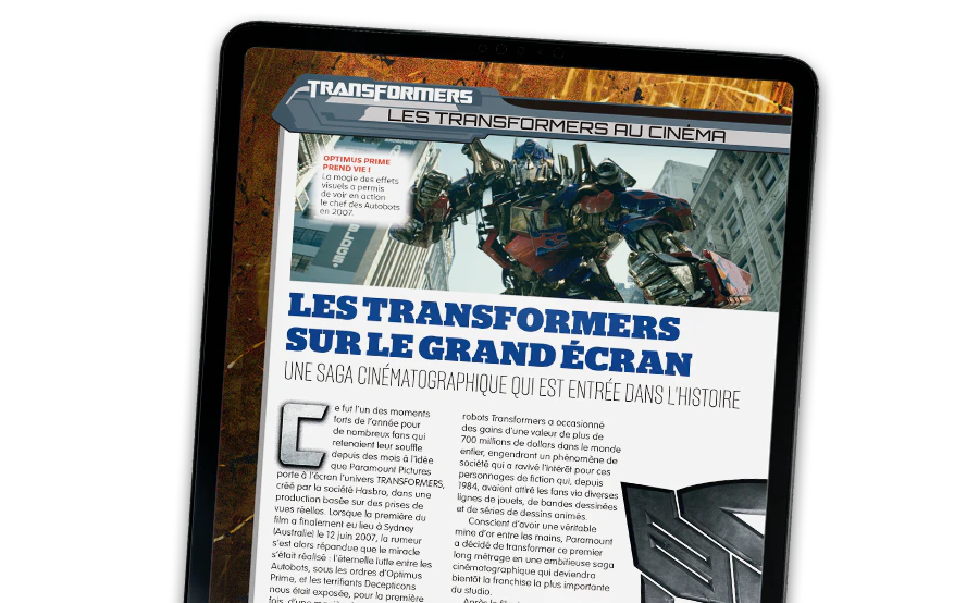 Image of a magazine showed in a tablet. A banner on the image reads "Magazines in English".