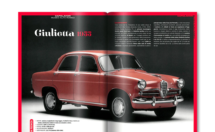 Immagine di una rivista aperta vista da lontano.