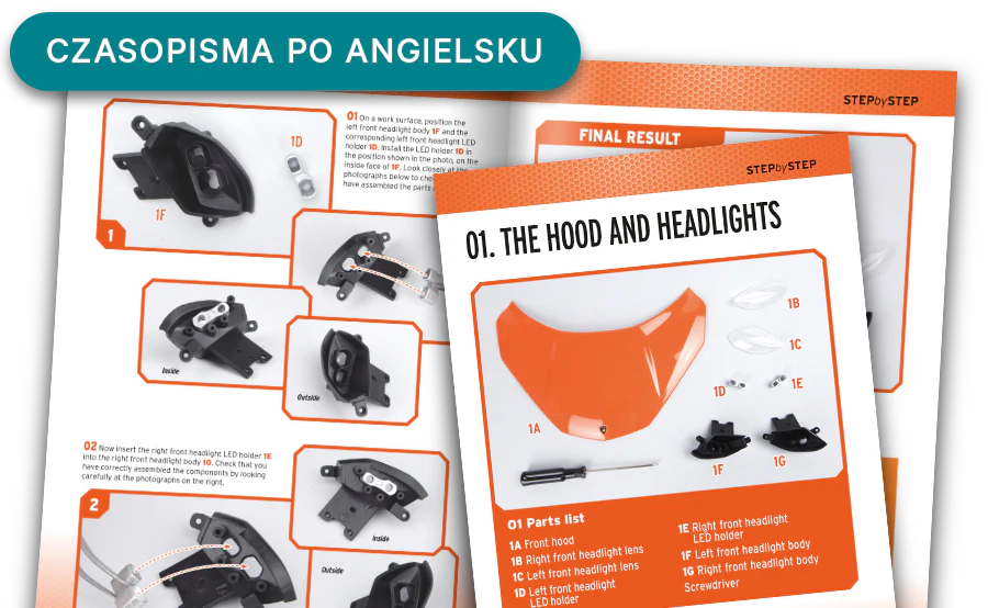 Obraz otwartego magazynu widzianego z pewnej odległości. Baner na obrazie zawiera tekst: „Czasopisma po angielsku”.