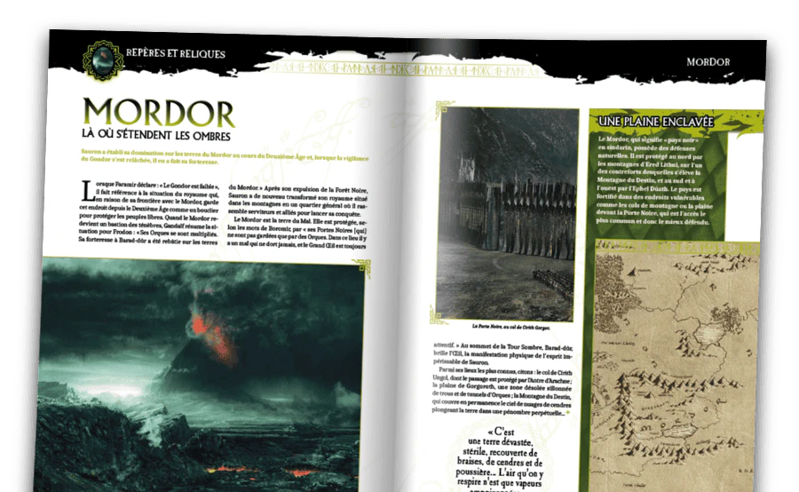 Image d’un magazine ouvert vue de loin.