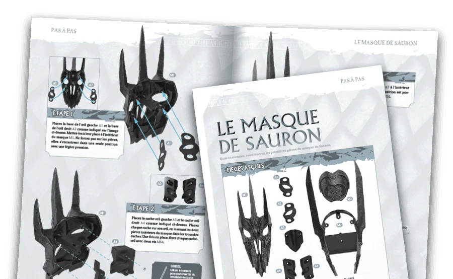 Image d’un magazine ouvert vue de loin.