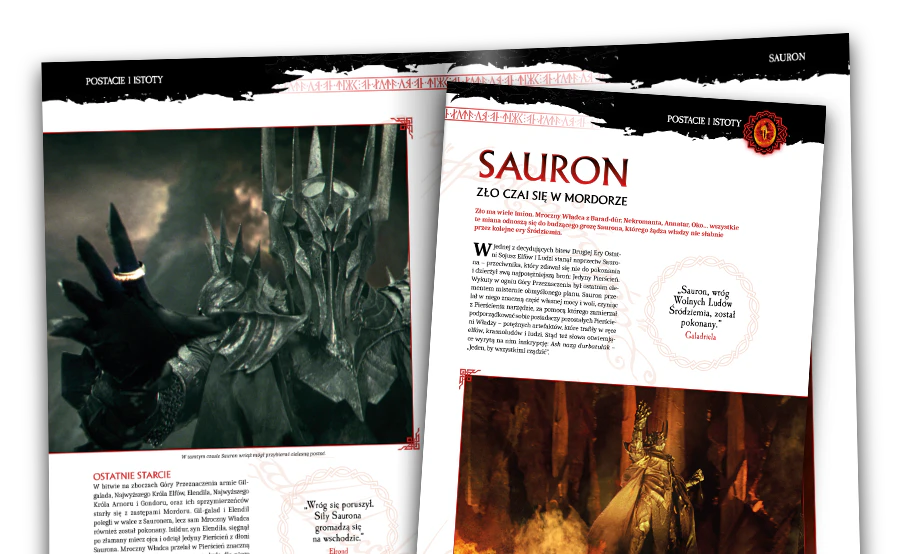 Image d’un magazine ouvert vue de loin.
